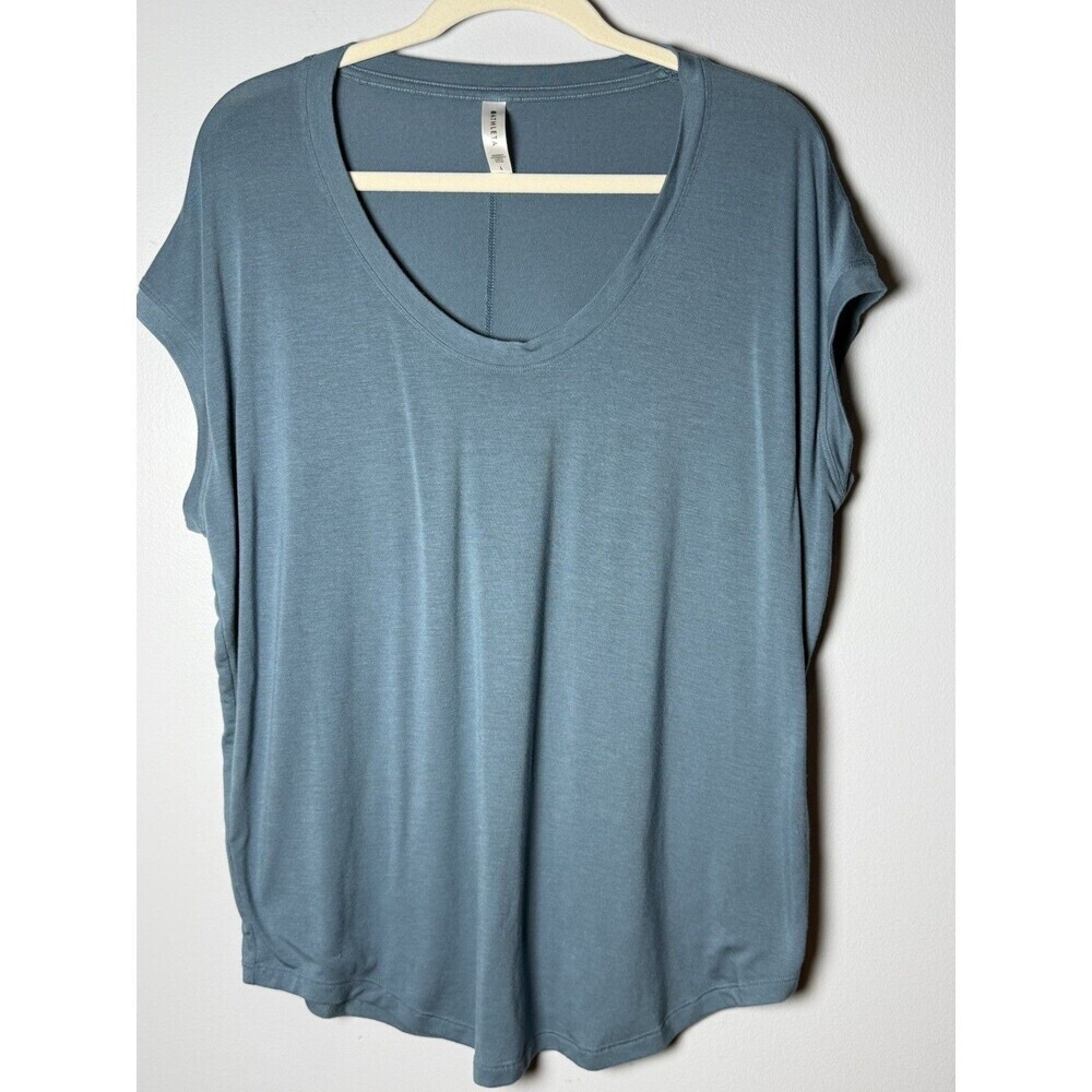 Athleta Modal Blend Sleeveless Curved Hem oversized shirt Women’s Size L